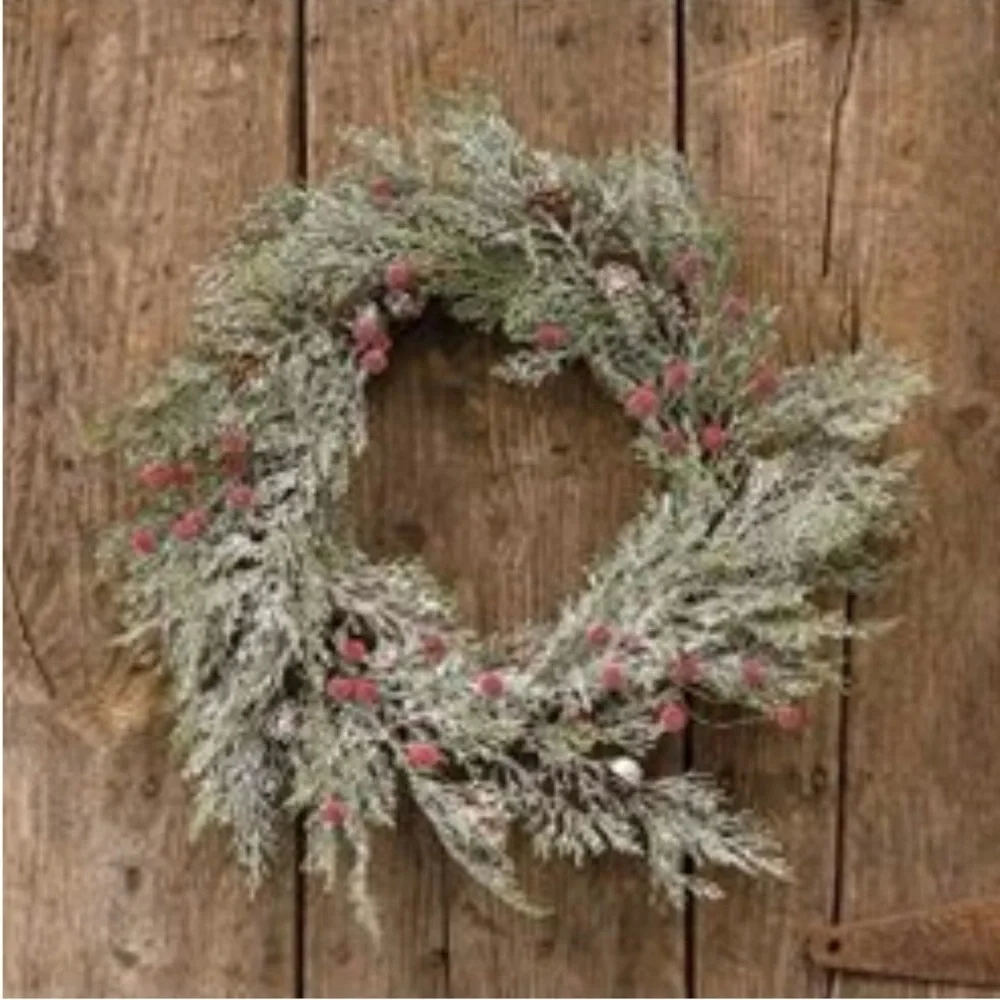Snowy Cypress & Sugar Berry Wreath